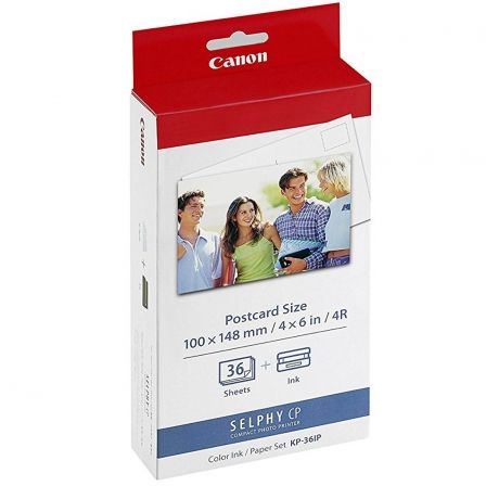 Canon KP-36IP Conjunto de Papel y Tinta para SELPHY (36 hojas, 10x15 cm) lifo